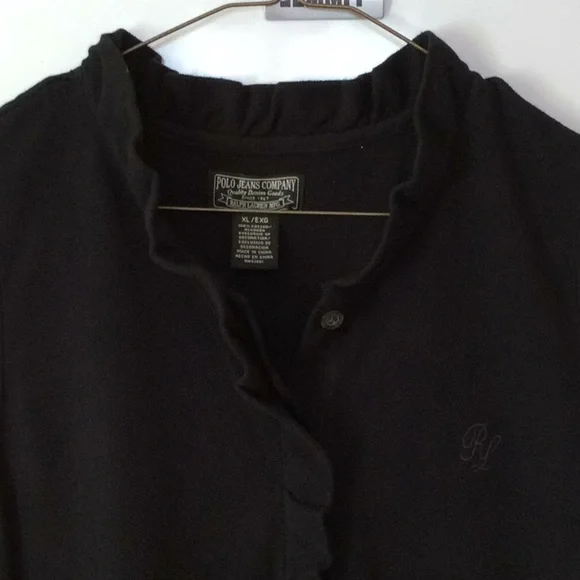 Vintage Ralph Lauren Black Cotton Sleeveless Dress - Picture 2 of 8